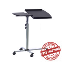 Techni Mobili RTA-B003-GPH06 Rolling Adjustable Laptop Cart, Graphite
